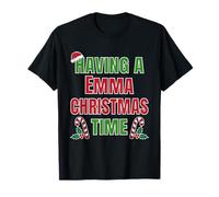 Tener un Nombre de reunión Familiar de Emma Christmas Time Camiseta