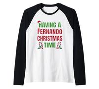 Tener un Nombre de reunión Familiar de Fernando Christmas Time Camiseta Manga Raglan