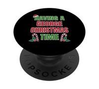 Tener un Nombre de reunión Familiar de George Christmas Time PopSockets PopGrip Adhesivo