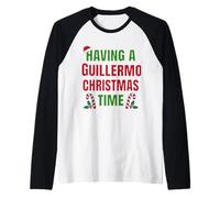Tener un Nombre de reunión Familiar de Guillermo Christmas Time Camiseta Manga Raglan