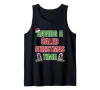 Tener un Nombre de reunión Familiar en Caleb Christmas Time Camiseta sin Mangas