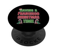 Tener un Nombre de reunión Familiar en Francisco Christmas Time PopSockets PopGrip Adhesivo