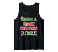 Tener un Nombre de reunión Familiar Gracie Christmas Time Camiseta sin Mangas