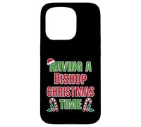 Tener un Obispo Christmas Time Family Reunion Nombre Carcasa para iPhone 15 Pro