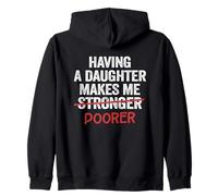 Tener Una Hija Me Hace Más Pobre Papá Hija Padre Sudadera con Capucha