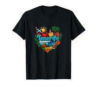 Tenerife diseño de corazón Teide vacaciones isla Camiseta