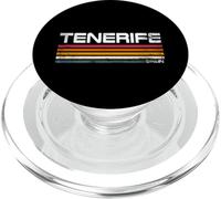 Tenerife España Retro Palmera Atardecer Playa Tropical PopSockets PopGrip para MagSafe