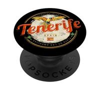 Tenerife y Parrot Islas Canarias España Vintage Souvenir PopSockets PopGrip Adhesivo