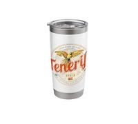 Tenerife y Parrot Islas Canarias España Vintage Souvenir Vaso térmico de acero inoxidable de doble pared