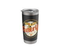 Tenerife y Parrot Islas Canarias España Vintage Souvenir Vaso térmico de acero inoxidable de doble pared