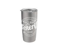Tenerife y Parrot Islas Canarias España Vintage Souvenir Vaso térmico de acero inoxidable de doble pared