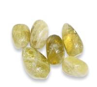 TENET - 3 PIEZAS piedra natural tamboreada pulida para cristaloterapia, reiki y meditación - 20-25 mm (CUARZO CITRINO LIMÓN)