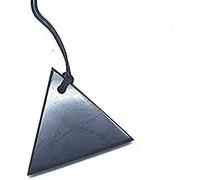 TENET -PIEDRA DE SHUNGITE NATURAL 100% Rusia (CIONDOLO DE PROTECCIÓN TRIÁNGULO - FUEGO