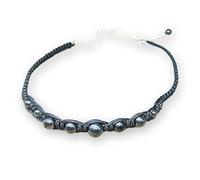 TENET - PIEDRA DE SHUNGITE NATURAL 100% Rusia (GROCUELLO CHOKER MACRAME')