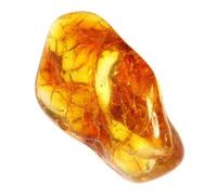 TENET piedra simple pulida para cristal y reiki cargada con técnicas de pirámidología 18-25 mm (ámbar)