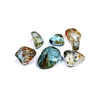 Tenet - Piedras pulidas para cristaloterapia y reiki, cargadas con técnicas de piramidología - 5 unidades 18 - 25 mm (topacio azul)