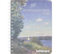 teNeue - Impresionismo Diary 2026 - Calendario de libro de 17 x 22 cm | Calendario semanal Deluxe con obras maestras para entusiastas del impresionismo y amantes del arte: Diary
