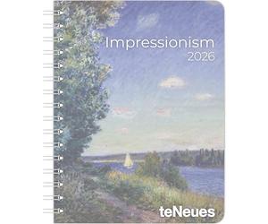 teNeue - Impresionismo Diary 2026 - Calendario de libro de 17 x 22 cm | Calendario semanal Deluxe con obras maestras para entusiastas del impresionismo y amantes del arte: Diary