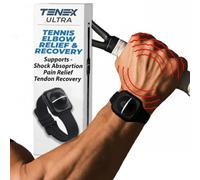 TENEX ULTRA - Codera de tenis para hombre y mujer, ajuste personalizado, codera para tendinitis, alivio del dolor de codo, pulsera de silicona