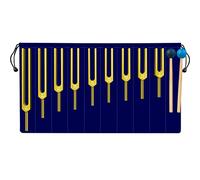 TENFLY Solfeggio Juego de tenedores de afinación, 9 tenedores de afinación, perfectos para la curación del ADN, chakra, terapia de sonido, mantener el cuerpo, la mente y el espíritu en perfecta