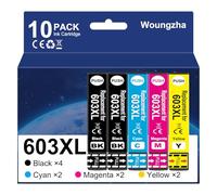 Teng 10X 603XL - Cartuchos de Tinta para Epson 603 XL Compatible con Epson Expression Home XP-2100 XP-2105 XP-3100 XP-3105 XP-4100 XP-4105 WF-2810 WF-2830 WF-2835 WF-2850
