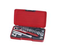 Teng Enchufe Set 34 Piezas Métrico 1cm Drive Torx Hexagonal Y Screwdriver Brocas