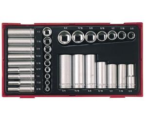 Teng Imperial Estándar Y Socket Profundo Juego 32PC 1/4 & 1cm Drive 6Pt TTAF32
