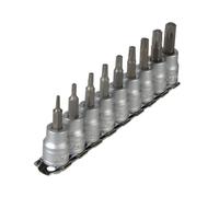 Teng M3813TX Enchufe Clip Riel Conjunto De 9 Externo Torx 1cm Drive TENM3813TX
