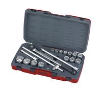 Teng Métrico Vaso Estándar Juego 18 PC 1.9cm Drive 6Pt Cromo En Bandeja T3418-6