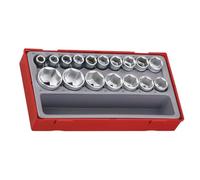 Teng TENTT12176 - Juego de vasos para llaves (tamaño: 1/2pulgadas, pack de 17)