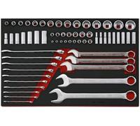 TENG TOOLS TTEAF62 - Juego de llaves de vaso y combinación AF FOAM4X4 62 piezas