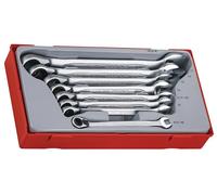 Tengtools TT6508R - Juego de 8 llaves combinadas con carraca, métricas