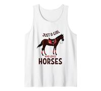 Tenga Cuidado Caballos Juts una Chica Que ama los Caballos Camiseta sin Mangas