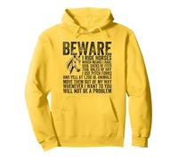 Tenga cuidado de montar a caballo, no sea un problema, divertido amante de los caballos Sudadera con Capucha