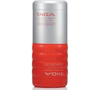 Tenga Double Hole, Masturbador, 6.6 x 15.5 x 6.6 cm, Color Rojo/Gris - 225 gr
