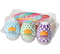 TENGA EGG WONDER - Pack variado con 6 diferentes masturbadores portátiles - Masturbadores de un solo uso - 6 excitantes estructuras internas