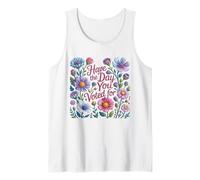 TENGA EL DÍA QUE VOTÓ con Flores Camiseta sin Mangas