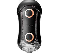 TENGA Masturbador para hombre reutilizable FLIP ORB ORANGE CRASH - Versión Negra (dura), diseño desplegable fácil de limpiar