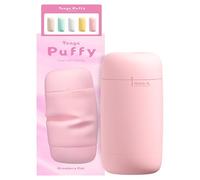 TENGA Puffy Strawberry Pink - Masturbador ultrasuave para él - Juguete erótico reutilizable para hombre fabricado en silicona de tacto suave tipo almohada
