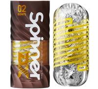 TENGA SPINNER DX 02 Bumps - Masturbador Masculino - Juguete erótico con estructuras internas densas y firmes - Placer en solitario - Set de masturbador que incluye loción de muestra