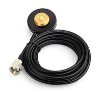 TengKo NMO Mount Base magnética de 16 pies Antena Cable de Techo o Tronco para radios móviles PL259 Conector para Yaesu Kenwood Vertex Icom Radios Móviles (Negro)