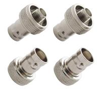 TengKo Original SMA hembra a BNC hembra convertidor para radio de dos vías BaoFeng UV-5R FD-880 y más antena móvil (4 PCS)