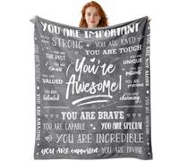 TenGlow Manta para Hombre Get Well Gifts for Men - You Are Awesome 101.6 cm x 127.0 cm Suave Manta - Regalo Inspirador para él Pensando en ti, Amistad sentirse Mejor después de la cirugía Regalos
