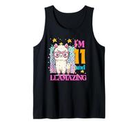 Tengo 11 años y un cumpleaños increíble para los amantes de las llamas Camiseta sin Mangas
