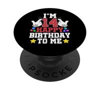 Tengo 14 años, Feliz cumpleaños para mí, Divertido cumpleaños para un niño de 14 años PopSockets PopGrip Adhesivo