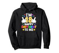 Tengo 18 años Feliz cumpleaños para mí Funny 18th Birthday Sudadera con Capucha