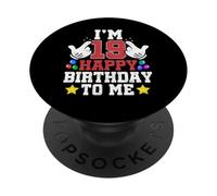 Tengo 19 años, Feliz cumpleaños para mí, Divertido cumpleaños para un Chico de 19 años PopSockets PopGrip Adhesivo