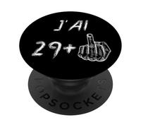 Tengo 29 años + 1 Dedo Medio - 30 cumpleaños PopSockets PopGrip Adhesivo
