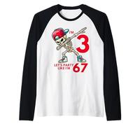 Tengo 3 años 3er cumpleaños 67 Fiesta como si Fuera 6 7 Niño Niños Camiseta Manga Raglan