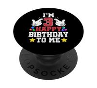 Tengo 3 años, Feliz cumpleaños para mí, Divertido cumpleaños para un niño de Tercer cumpleaños PopSockets PopGrip Adhesivo